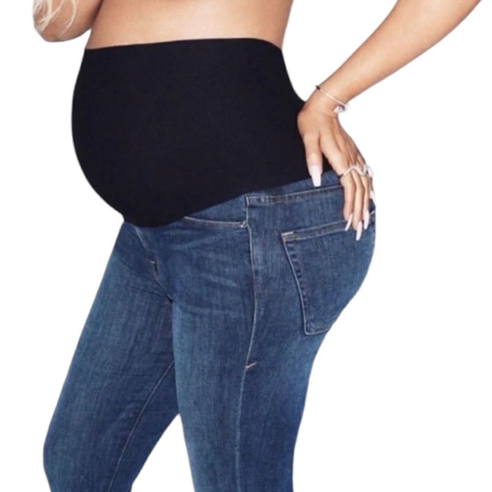 Good American Good Legs Good Mama Full Belly Maternity Jeans Size 30/10 - Picture 3 of 9
